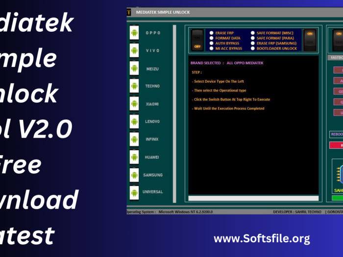 Mediatek Simple Unlock Tool V2.0 Free Download Latest